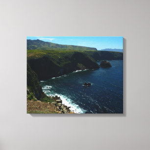 Gezicht vanaf Santa Cruz Island in Channel Islands Canvas Afdruk