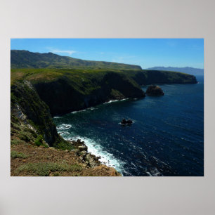 Gezicht vanaf Santa Cruz Island in Channel Islands Poster