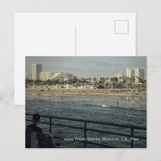 Gezicht vanuit Santa Monica, CA. Pier Briefkaart
