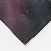 Gezicht vermengd met kleurrijke wolken fleece deken (Hoek)