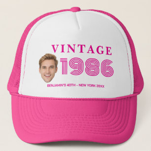 Gezicht Vintage 40e 50e 60e 70e verjaardagsfeestje Trucker Pet