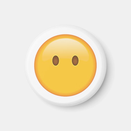 Gezicht zonder mond - Emoji Magneet (Voorkant)