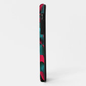 Gezichtelijk Rood en Cyaan Case-Mate iPhone Case (Achterkant/links)