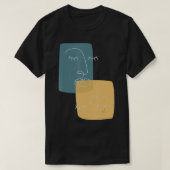 Gezichten Abstracte lijn Tekening T-shirt minimali (Design voorkant)