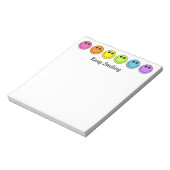 Gezichten blijven glimlachen notitieblok (Linkerzijde)