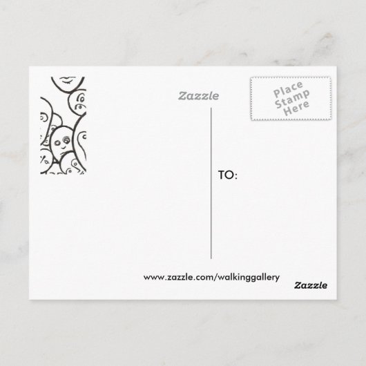 Gezichten Briefkaart (Achterkant)