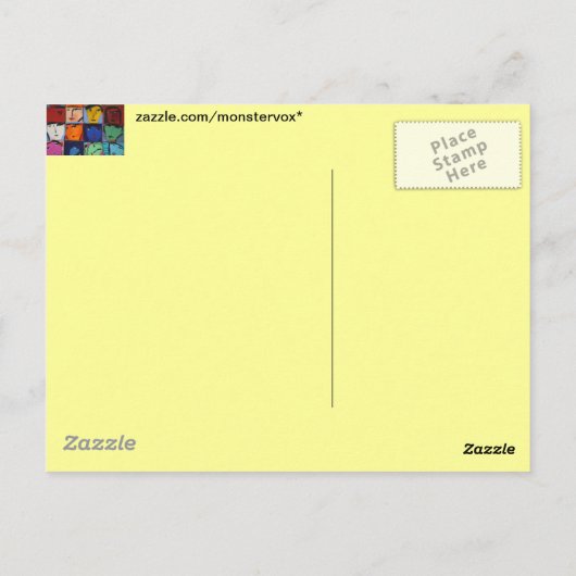 Gezichten Briefkaart (Achterkant)