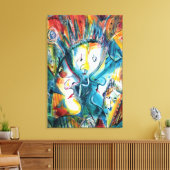 Gezichten Canvas Afdruk (Insitu (Woonkamer))