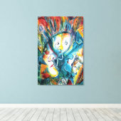 Gezichten Canvas Afdruk (Insitu (Houten vloer))