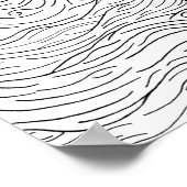 gezichten en figuren in de Mist Weird Horror Art Poster (Hoek)