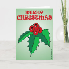 "Gezichten Fudsy" - de kaart-Hulst van Kerstmis Feestdagen Kaart