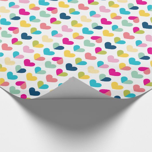 GEZICHTEN geometrisch patroon kleurrijk modern reg Cadeaupapier (Hoek)