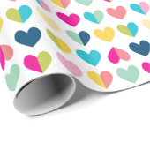 GEZICHTEN geometrisch patroon kleurrijk modern reg Cadeaupapier (Rol Hoek)