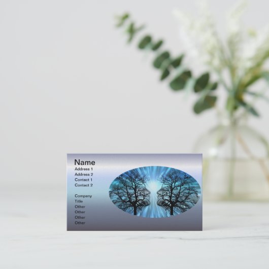 Gezichten in bomen lijken op hersenzenuwen visitekaartje (Staand voorkant)