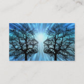 Gezichten in bomen lijken op hersenzenuwen visitekaartje (Achterkant)