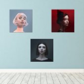 Gezichten in de Mode Muurkunst Sets (Houten vloer)