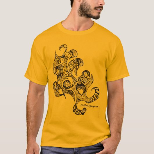 gezichten in een menigte t-shirt (Voorkant)