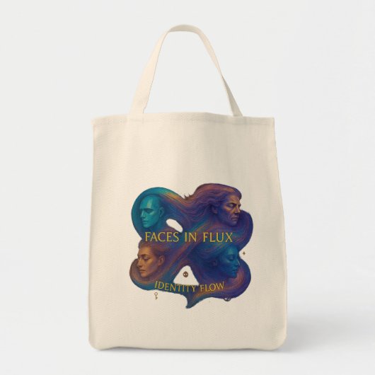 Gezichten in Flux Canvas tas – Artistic Identity F (Voorkant)