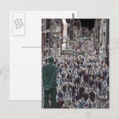 Gezichten in het Schotse Briefkaart Crowd Glasgow (Voorkant / Achterkant)