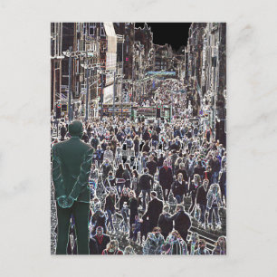 Gezichten in het Schotse Briefkaart Crowd Glasgow