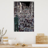 Gezichten in het Schotse Poster Crowd Glasgow (Keuken)