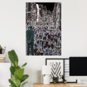 Gezichten in het Schotse Poster Crowd Glasgow (Thuiskantoor)