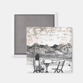 Gezichten in Landschap Magneet (Voorkant / Achterkant)