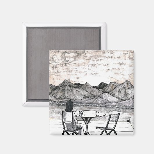 Gezichten in Landschap Magneet (Voorkant / Achterkant)