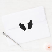 Gezichten of vaas - illusie van twee gezichten zoa hart sticker (Envelop)