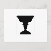 Gezichten of vaasillusie van twee gezichten zoals briefkaart (Voorkant)