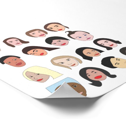 Gezichten Poster (Hoek)