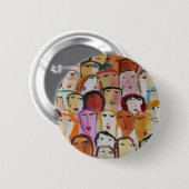 Gezichten Ronde Button 5,7 Cm (Voorkant /achterkant)
