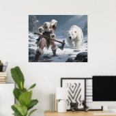 Gezichten tegenover elkaar poster (Thuiskantoor)