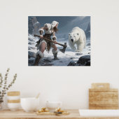 Gezichten tegenover elkaar poster (Keuken)
