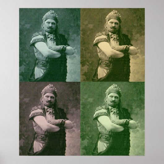 gezichten van 1909 gekke Franse operazangeres Poster (Voorkant)