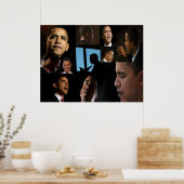 Gezichten van Barack Poster (Keuken)