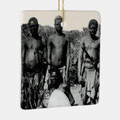  gezichten van de Afrikaanse Waterverf Zwart-wit Keramisch Ornament (Rechts)