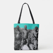 gezichten van de Afrikaanse Waterverf Zwart-wit Tote Bag (Achterkant)