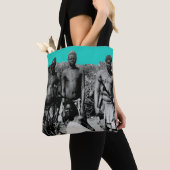 gezichten van de Afrikaanse Waterverf Zwart-wit Tote Bag (Dichtbij)