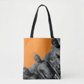  gezichten van de Afrikaanse Waterverf Zwart-wit Tote Bag (Voorkant)