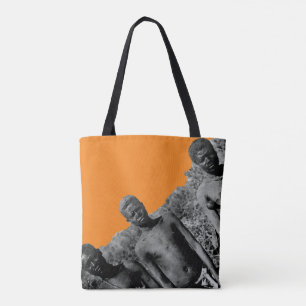  gezichten van de Afrikaanse Waterverf Zwart-wit Tote Bag