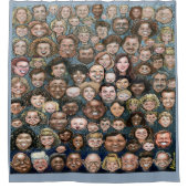 Gezichten van de mensheid Douchegordijn (Voorkant)