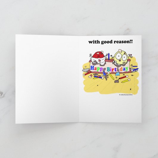 Gezichten van Fudsy, "hielden", Wenskaart op Kaart (Binnen)