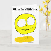 Gezichten van Fudsy, "hielden", Wenskaart op Kaart (Gele Bloem)