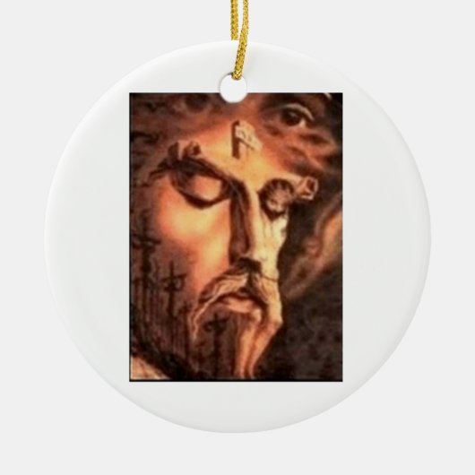 GEZICHTEN VAN JEZUS KERAMISCH ORNAMENT (Voorkant)