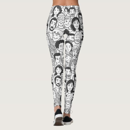 Gezichten van mensen leggings (Achterkant)