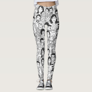 Gezichten van mensen leggings