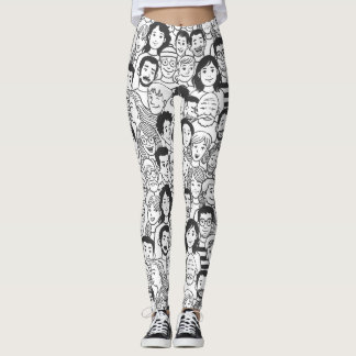 Gezichten van mensen leggings