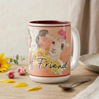 Gezichten van vrienden 2 koffiemok tweekleurige koffiemok