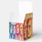 Gezichten van vrouwen - Waterverf schilderij Bedankdoosjes (Geopend)